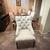 Dark Wood Dining Table with 6 Tufted Upholstered Chairs 8 thumbnail