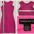 Womens vintage Andrea Jovine hot pink knit dress - sz petite S 2 thumbnail