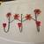 Vintage Ruby Blossom Flowers and Knobs Hanging Wall Hooks 1 thumbnail