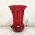 Gorgeous Vintage Red and Clear Blown Glass Vase - 7.75" tall 1 thumbnail