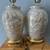 Pair Glass White Pearlized Table Lamps Iridescent -Best Offer 8 thumbnail