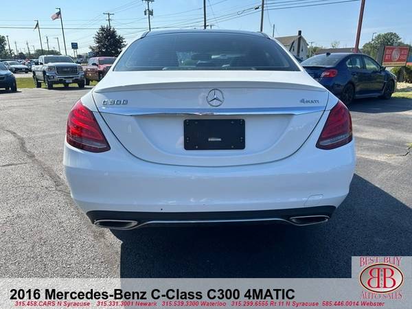 2016 MERCEDES-BENZ C300 4MATIC! HEATED LEATHER! SUNROOF! BACKUP CAM! - $13,995 (7365 Church St)63442678998145124