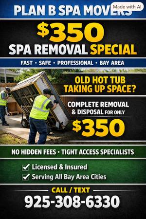 PLAN B SPA MOVERS / SPA MOVER / SPA MOVING / SPA REMOVAL / SPA MOVE 1