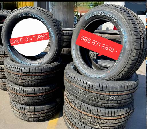 275 55 20 Bridgestone Dueler with white letters 1