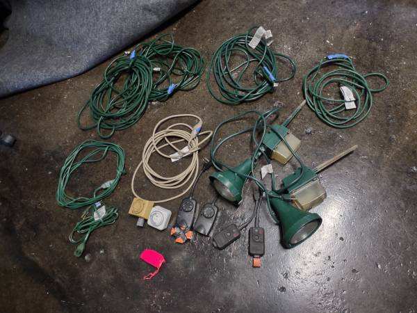 Outside Holiday Electrical Cords and Lights 1