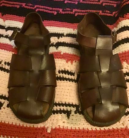 Italian Made Leather Sandals Men’s Size 10 1