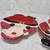 Set of 2 Santa Claus Holiday Candy Cookie Dessert Ceramic Trinket Candy Plate 13 thumbnail