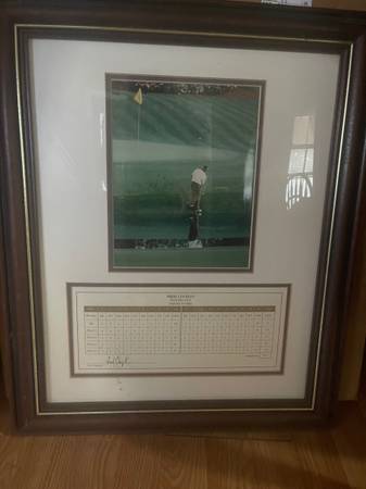 Fred couples autographed masters photo 1