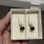 SWAROVSKI Bella V Drop Earrings Round Cut, Green, Gold-Tone Plated 4 thumbnail