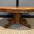 Solid Oak Round Swivel Coffee Table – Classic Pedestal Base – 39.5” 2 thumbnail