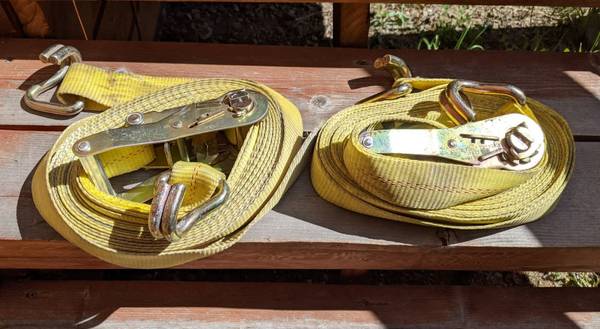 Keeper 04622 2" x 27' ratchet tie downs - Two 1