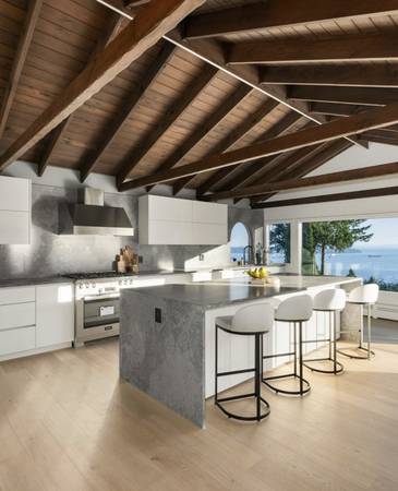 Quartz White Kitchen Countertops 1