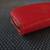 Vintage red leather manicure set, Germany. Lint brush with sewing kit. 7 thumbnail