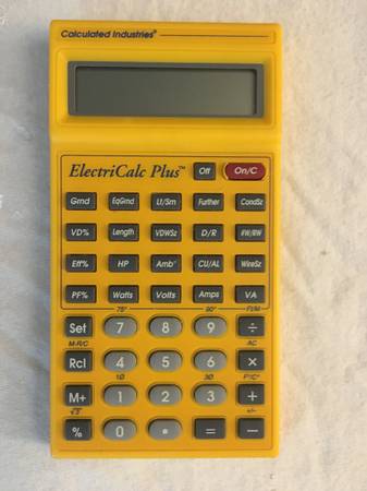 ELECTRICAL CALCULATOR-ELECTRICALC PLUS 1