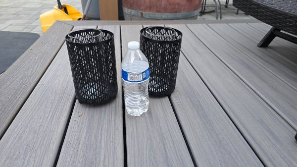Two Candle Holders - Metal and Glass - Very good condition  San Jose 9 - $14 (san jose east)63471436324355122