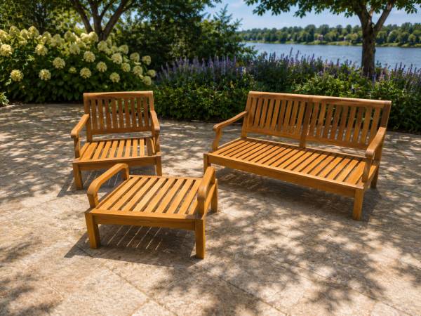 Frontgate Premium Solid Teak Patio Set Restored & Sealed Like New 1