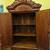 Solid Wood Hand-Carved Teak Armoire / Wardrobe Cabinet with Removable 7 thumbnail