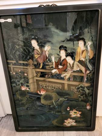 ANTIQUE CHINESE REVERSE PAINTING 1