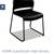HON GuestStacker High Density Stacking Chairs, Onyx Seat/Onyx Back, Black Base 8 thumbnail