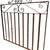 Antique Wrought Iron Gate w/ Scrollwork - 42" W x 40" T - GA20978 3 thumbnail