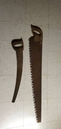 Timber Saw (42 inch blade), Curved Trimmer Saw (24 in blade) 1