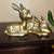 Vintage Christmas Large Brass Deer Nesting Fawns  MCM 2 thumbnail