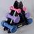 Dumbbells, rubber coated, 1, 3, 5 lbs, in pairs, with Weider stand. 2 thumbnail