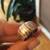 Wide and Solid white Gold Band with shining Design (Size 4-5) 1 thumbnail