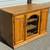 Solid Oak Stereo/Media Cabinet with Glass Door + Media Shelves 2 thumbnail