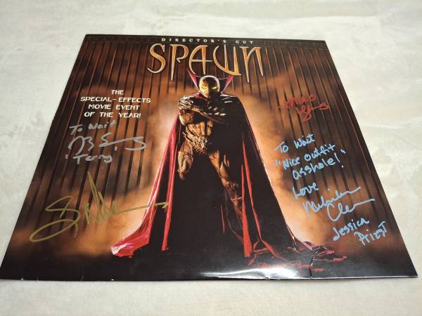 RARE Spawn Laserdisc, AUTOGRAPHED Sweeney, Leguizamo, Hughes, Parker 1