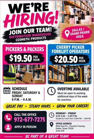 Weekend Overnight Shift - Picker & Forklift Operators 1