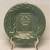 Pfaltzgraff Serenity Green luncheon buffet plate sage 9" potted flower 1 thumbnail