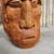 16" vintage hand carved solid wood trunk FACE HEAD primitive 14 thumbnail