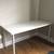 white desk 150 x 75 cm with adjustable table legs between 23⅝-35⅜" 2 thumbnail