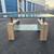 Modern 2-Tier Glass Coffee Table Wood Frame Center Console Stand 2 thumbnail