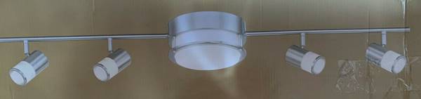 Track Lighting Kit 3.44 ft. Integrated LED 4 Rotating Track Heads Brus 1