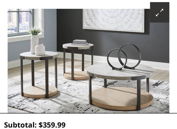 Ashley design 3pc. Coffee table set! Regular retail $359 1