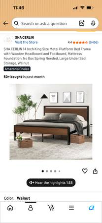 King size bed frame 1