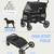 Dog Stroller 1 Large or 2 Medium 100 lb Capacity Folds Black NEW 6 thumbnail