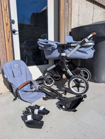 Bugaboo Fox Stroller w/ Bassinet and Accessories compatible w/ nuna pi 1