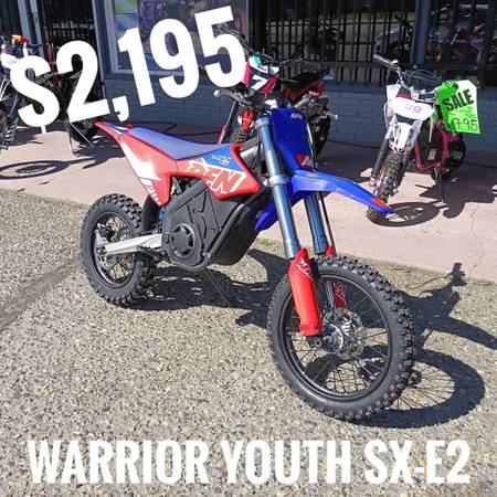 RFN warrior sx-e2 electric dirt bike $2,195 cash price plus taxes and fees 1
