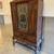 Antique depression era walnut China cabinet 3 thumbnail