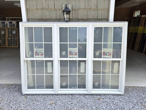 WHITE WINDOW 96" x 66" Andersen 200-Series Tilt-Wash Double Hung Low-E 1