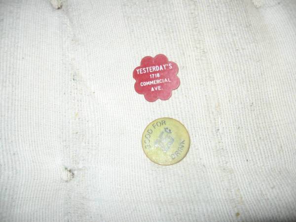 Two Vintage Bar Tokens 1