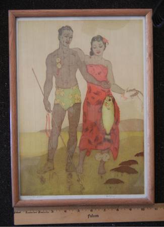 *~~~ Hawaiian Print by John Kelly ~ Fisher Man ~~~* 1