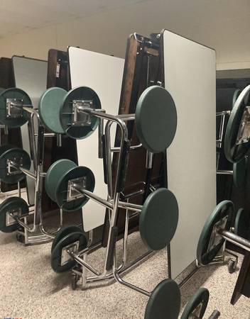 Closeout lot of cafeteria tables 1