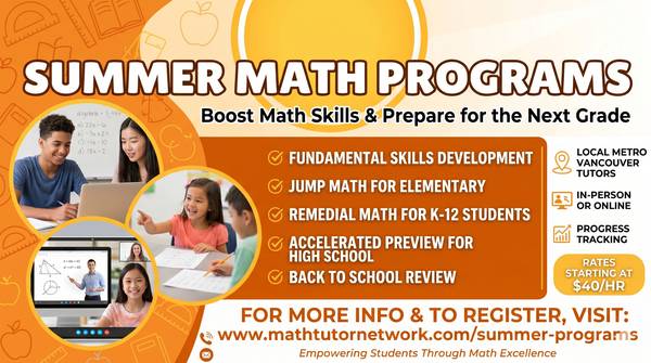 SUMMER MATH PROGRAMS - K to 12 1