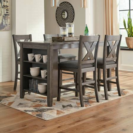 New counter height dining table with storage and chairs - 2 options 1