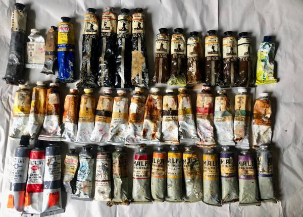 Lot of 45 Artist Oil Colors 1