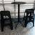 3 Piece High Top Black Patio Set 6 thumbnail